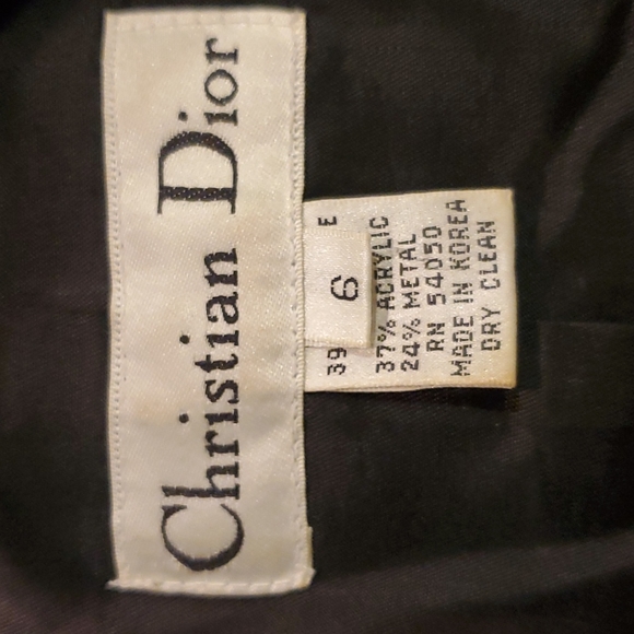 VINTAGE Christian Dior Metallic Brocade Blazer - Picture 5 of 6